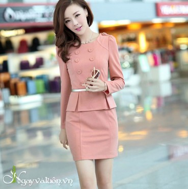 Đầm 2 Lớp Phối Nút