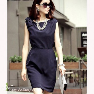 Đầm Công Sở Vai Nơ