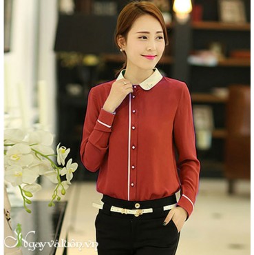 Sơ Mi Phối Viền Trắng